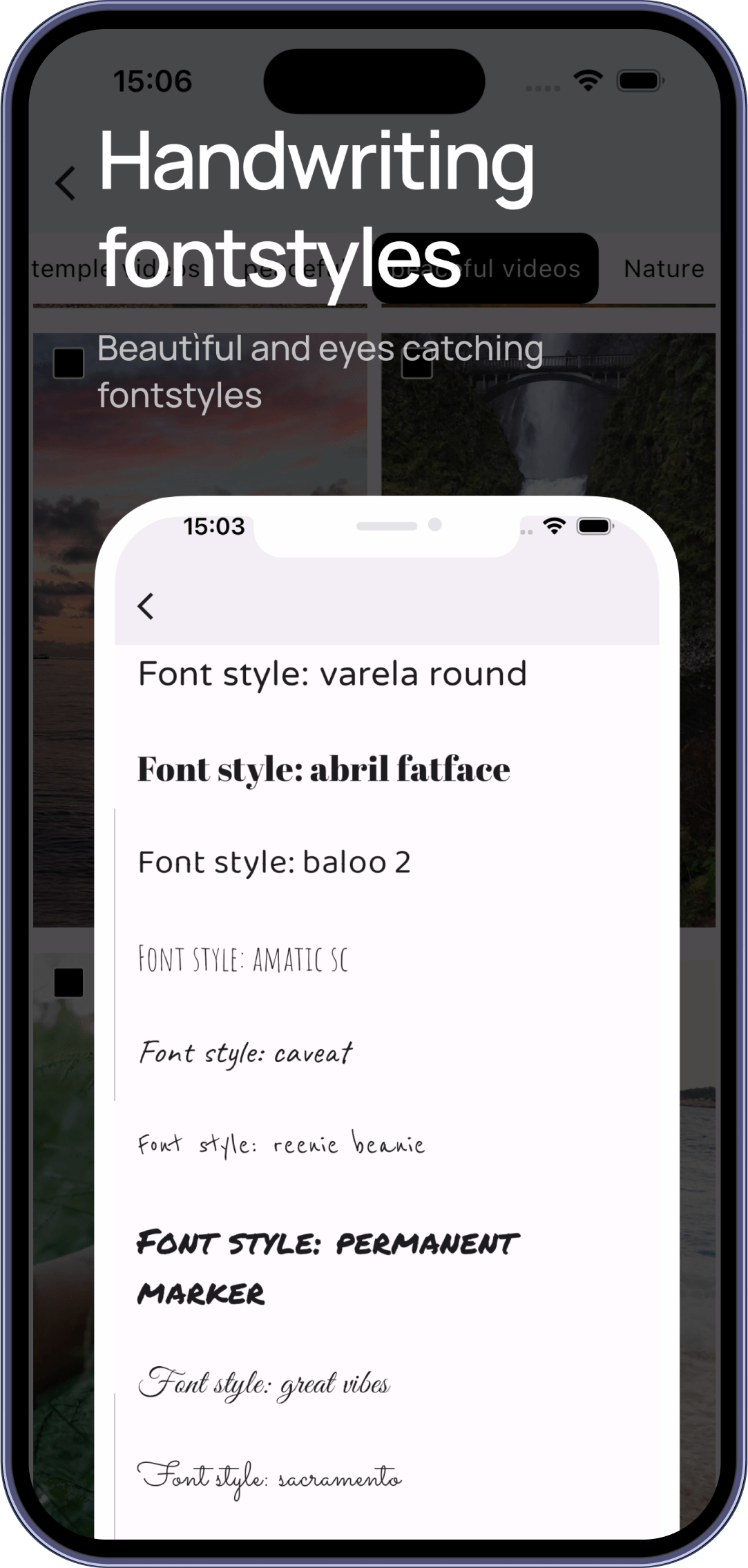 Screenshot of app showing the home page where new comments left by other users can be listened to.